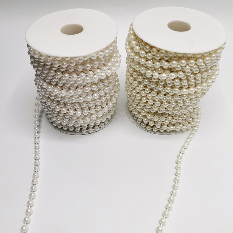 5Meter/Set White Pearl Chain 4 - Pearl Trim Chain 评论和价格