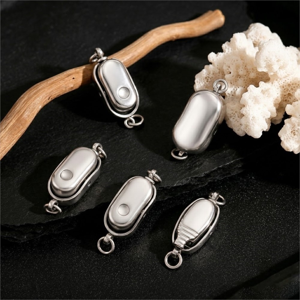 2/5Pcs Stainless Steel Peanut  - Pearl Trim Chain 评论和价格