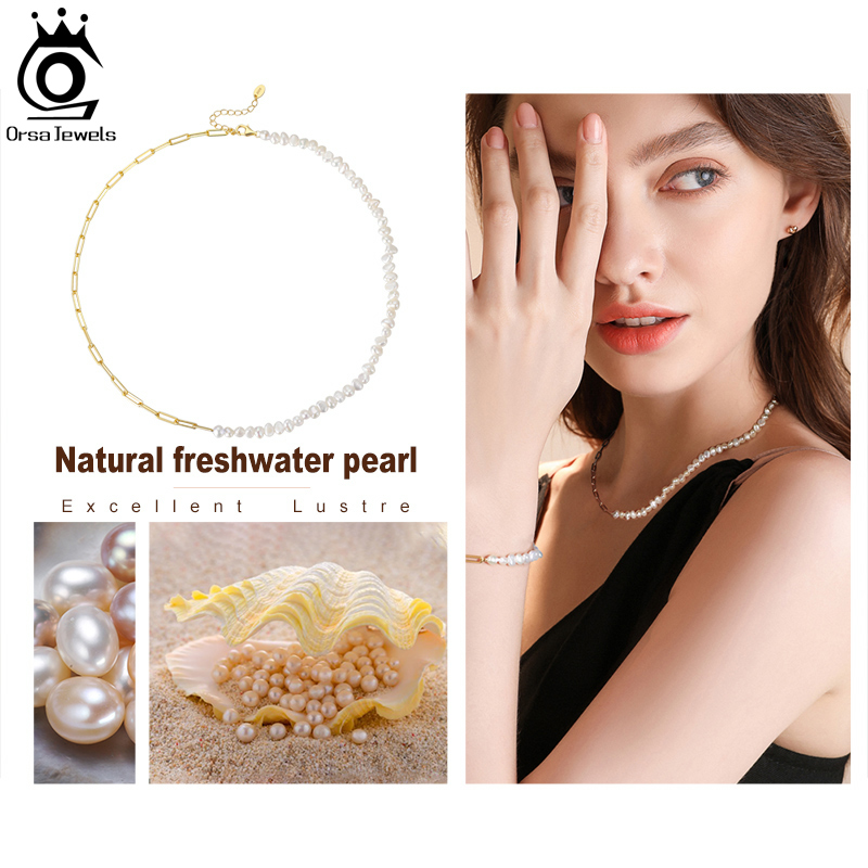 ORSA JEWELS Half Pearl Chain C - Pearl Trim Chain 评论和价格