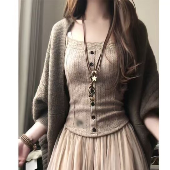 Champagne Cream Korean Elegant - Elastic Lace Trim 评论和价格