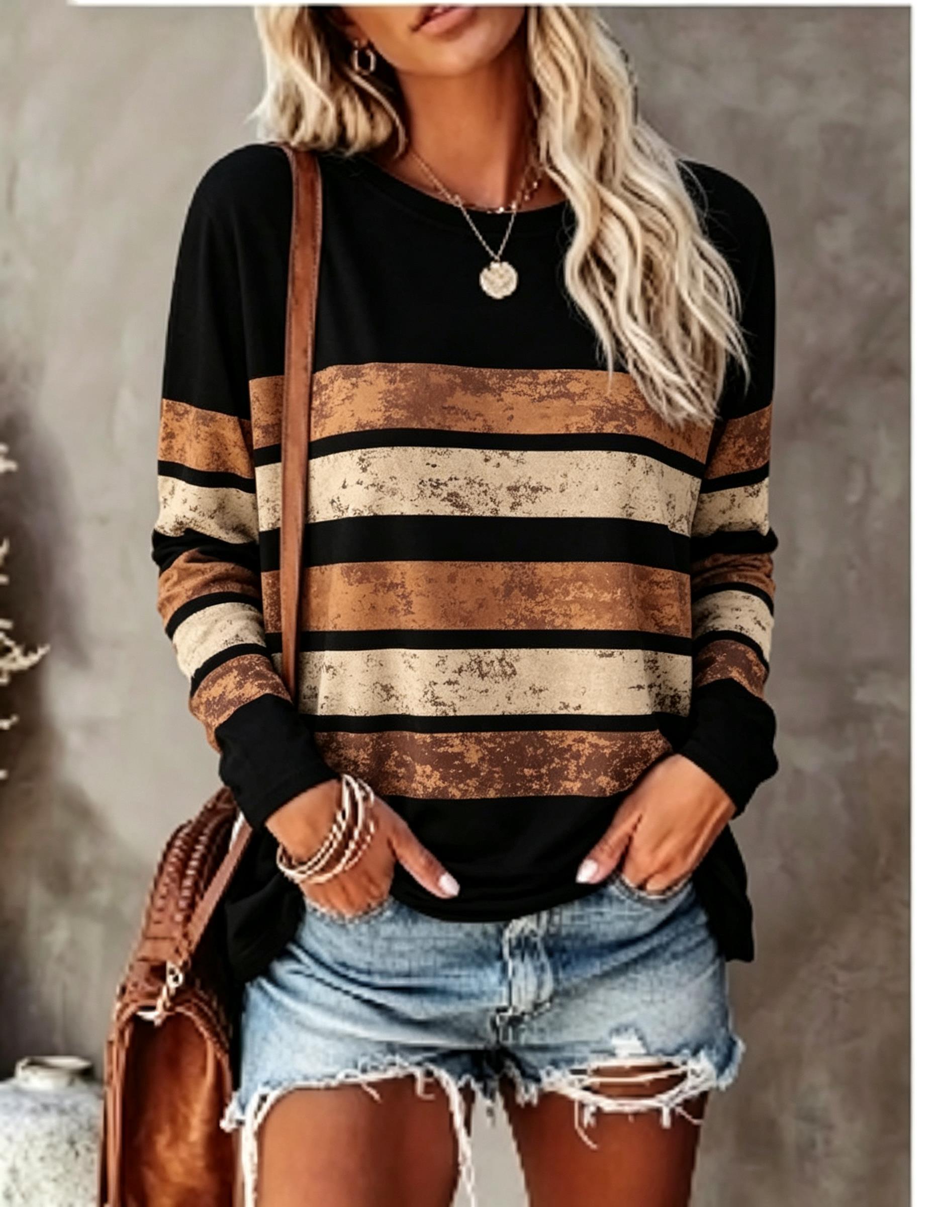 Women Long Sleeve T‑Shirt Vint - Embellish Knit 评论和价格