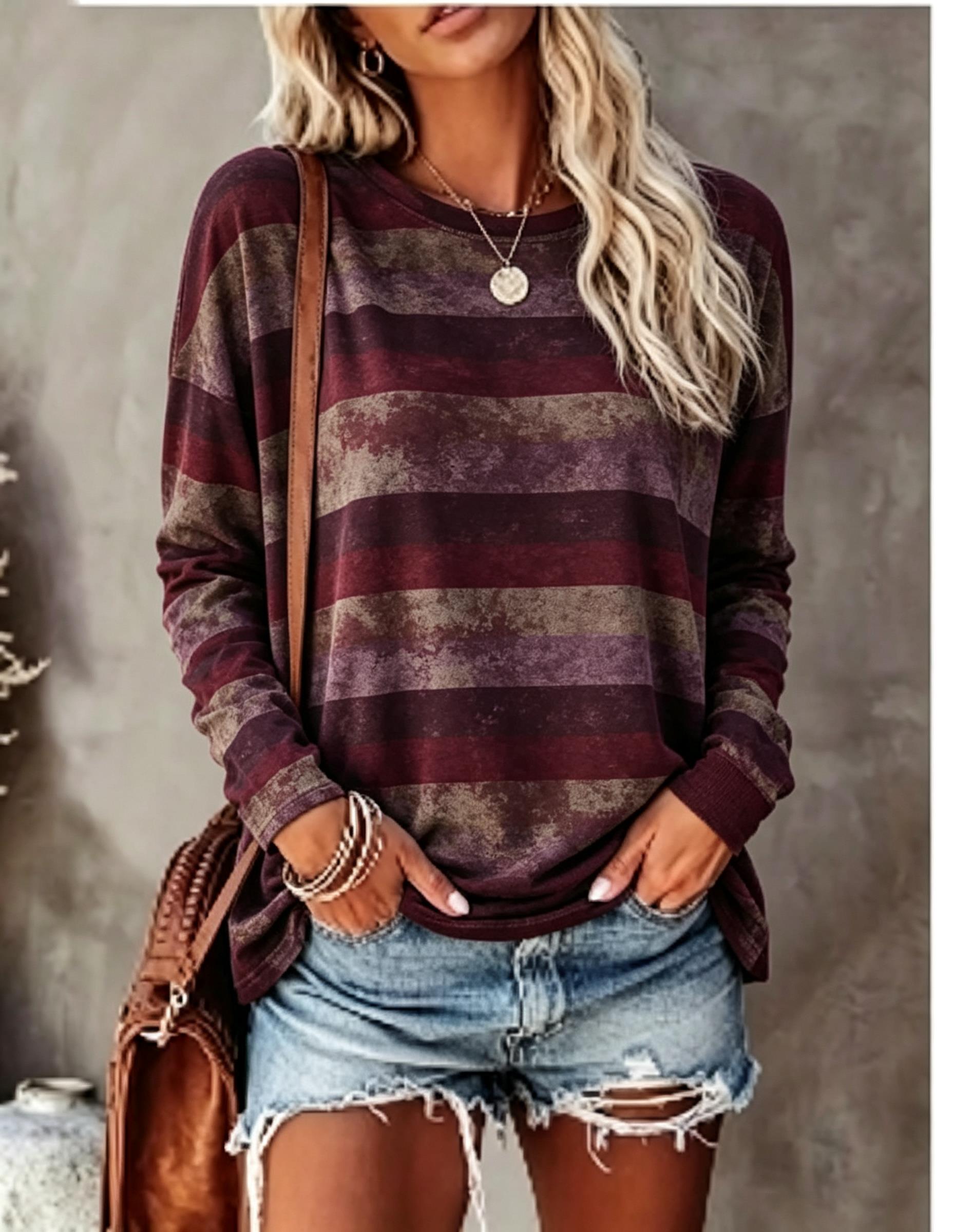 Women Long Sleeve T‑Shirt Vint - Embellish Knit 评论和价格