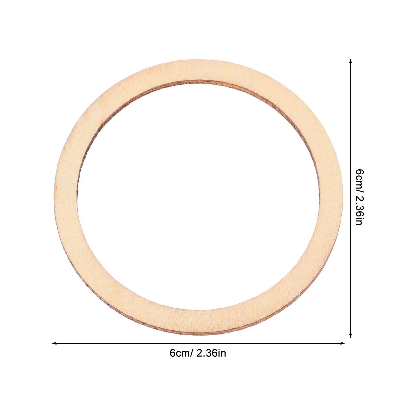 50Pcs Wooden Circle Embellishm - Embellishments For Scrapbooking 评论和价格
