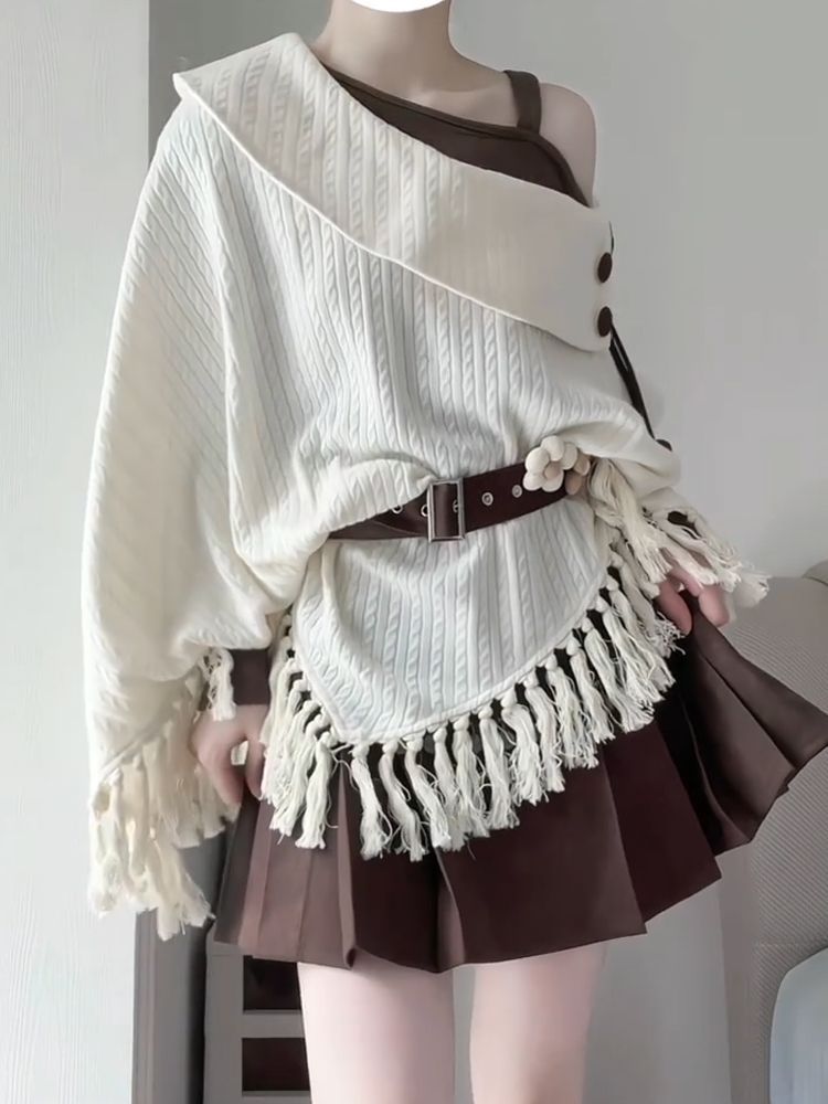 Japanese Vintage Mori Kei 2pcs - Tassel Fringe Trim 评论和价格