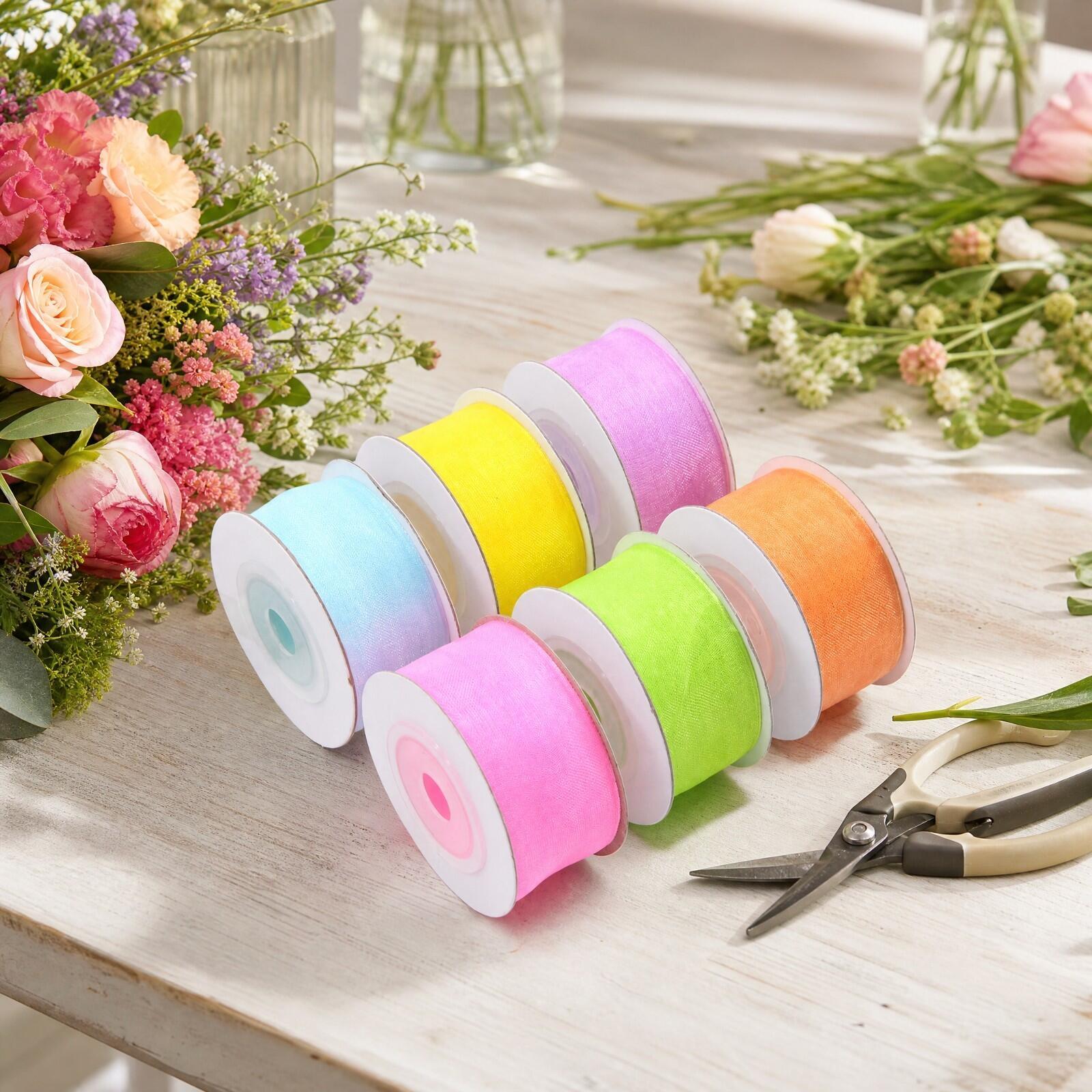 Translucent Nylon Craft Ribbon - Organza Ribbon Spool 评论和价格