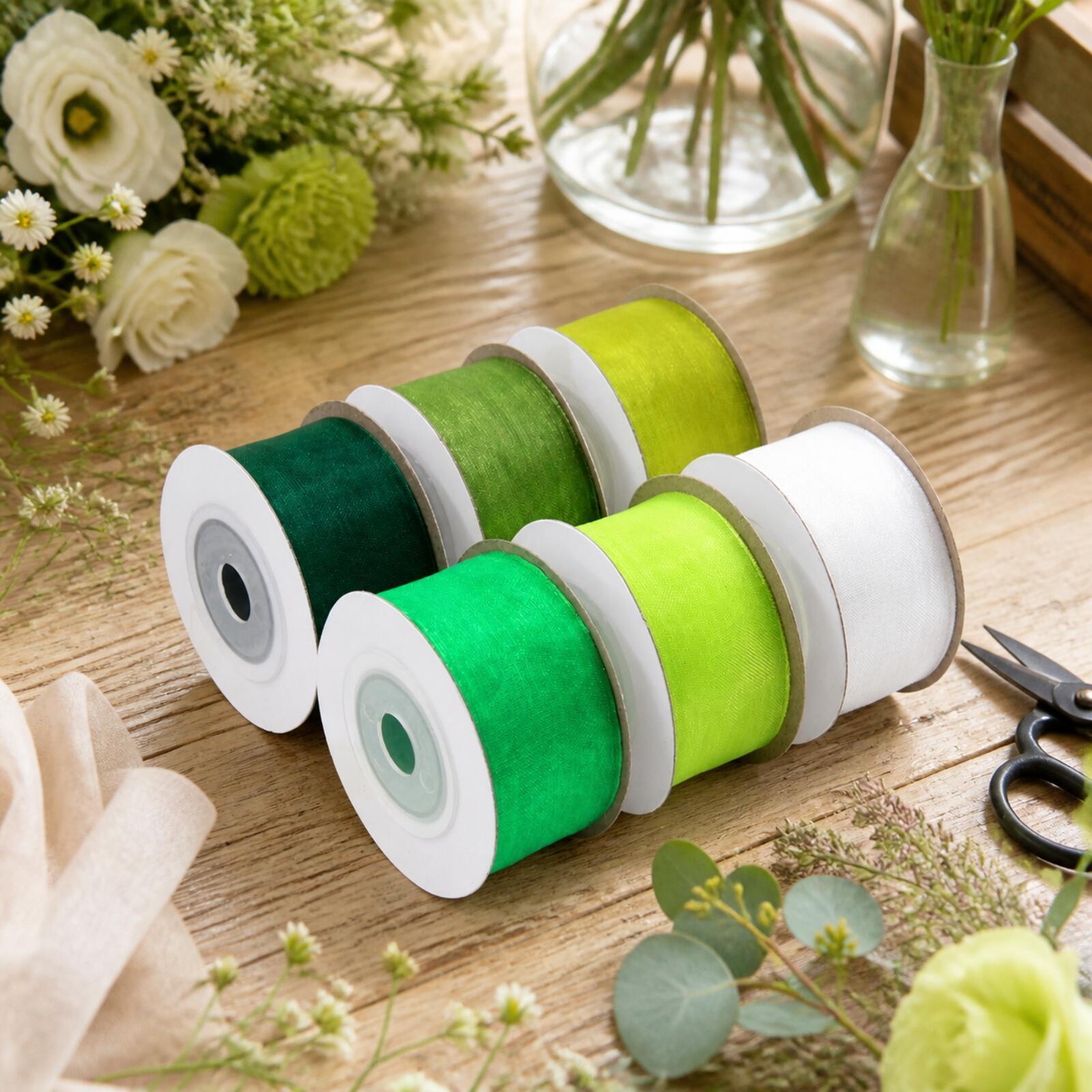 Translucent Nylon Craft Ribbon - Organza Ribbon Spool 评论和价格