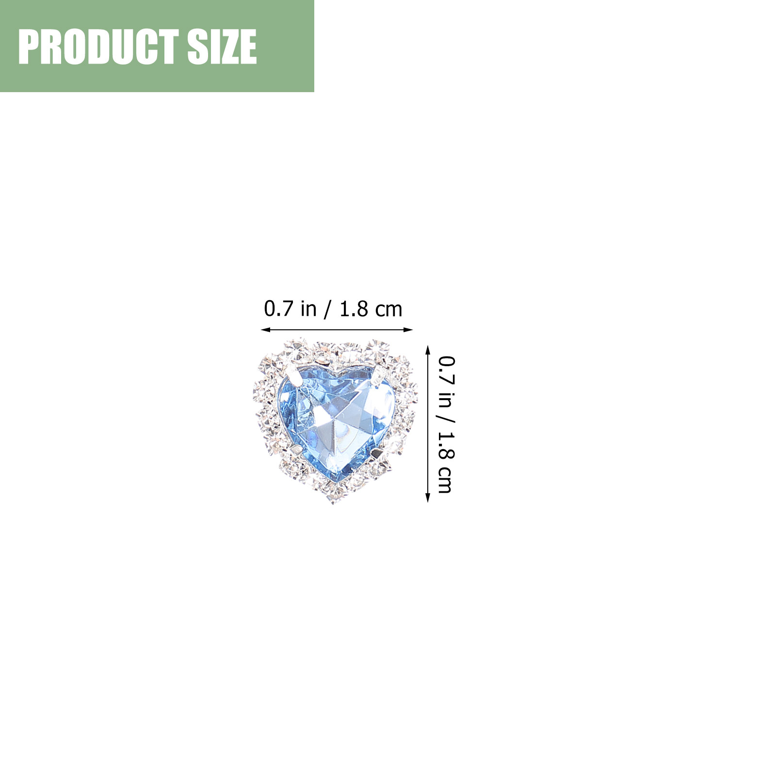 10Pcs Sew on Rhinestones Heart - Embellishment Glue Craft 评论和价格