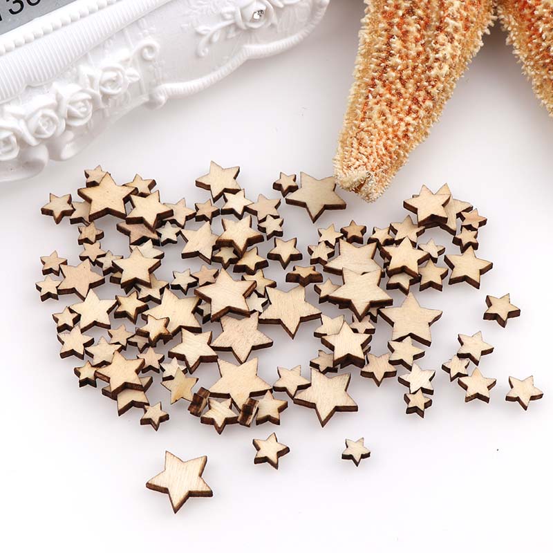 100Pcs DIY Size mixing Pentagr - Embellishments For Scrapbooking 评论和价格