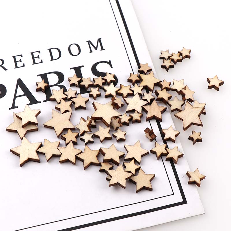 100Pcs DIY Size mixing Pentagr - Embellishments For Scrapbooking 评论和价格