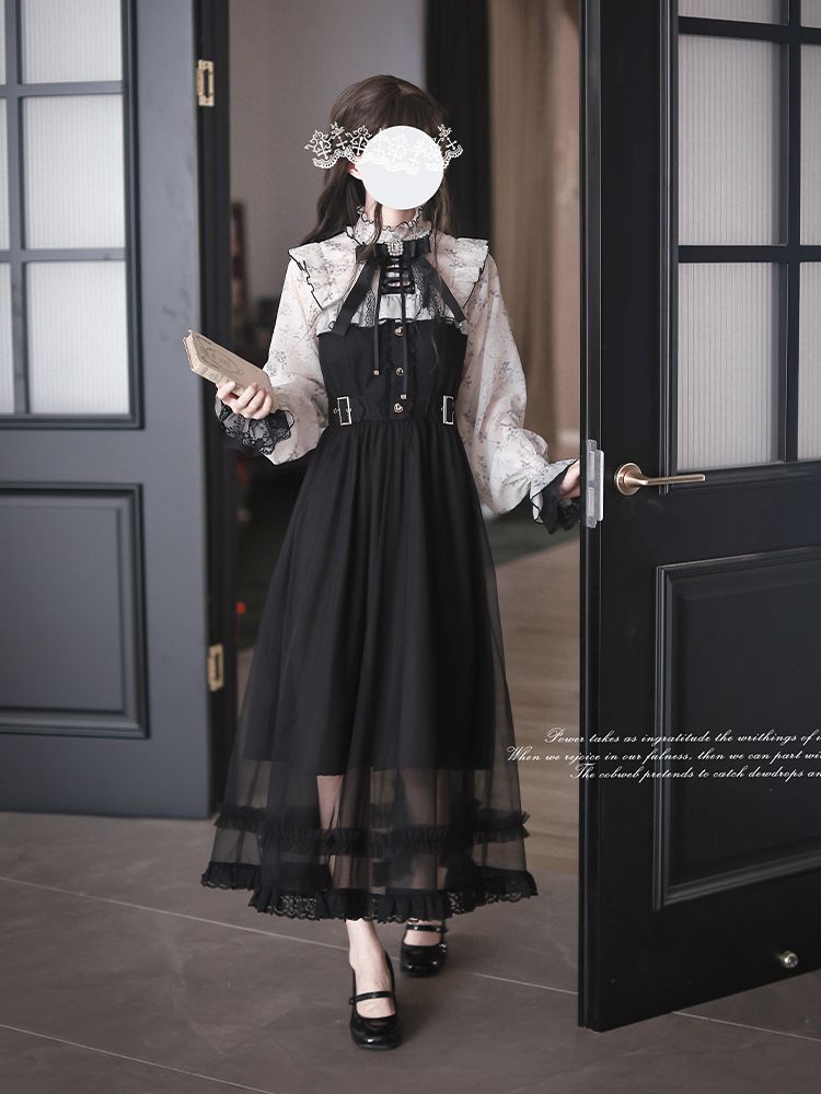 French Vintage Lolita Dress Wo - Elastic Lace Trim 评论和价格